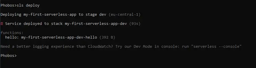 Serverless Deployment