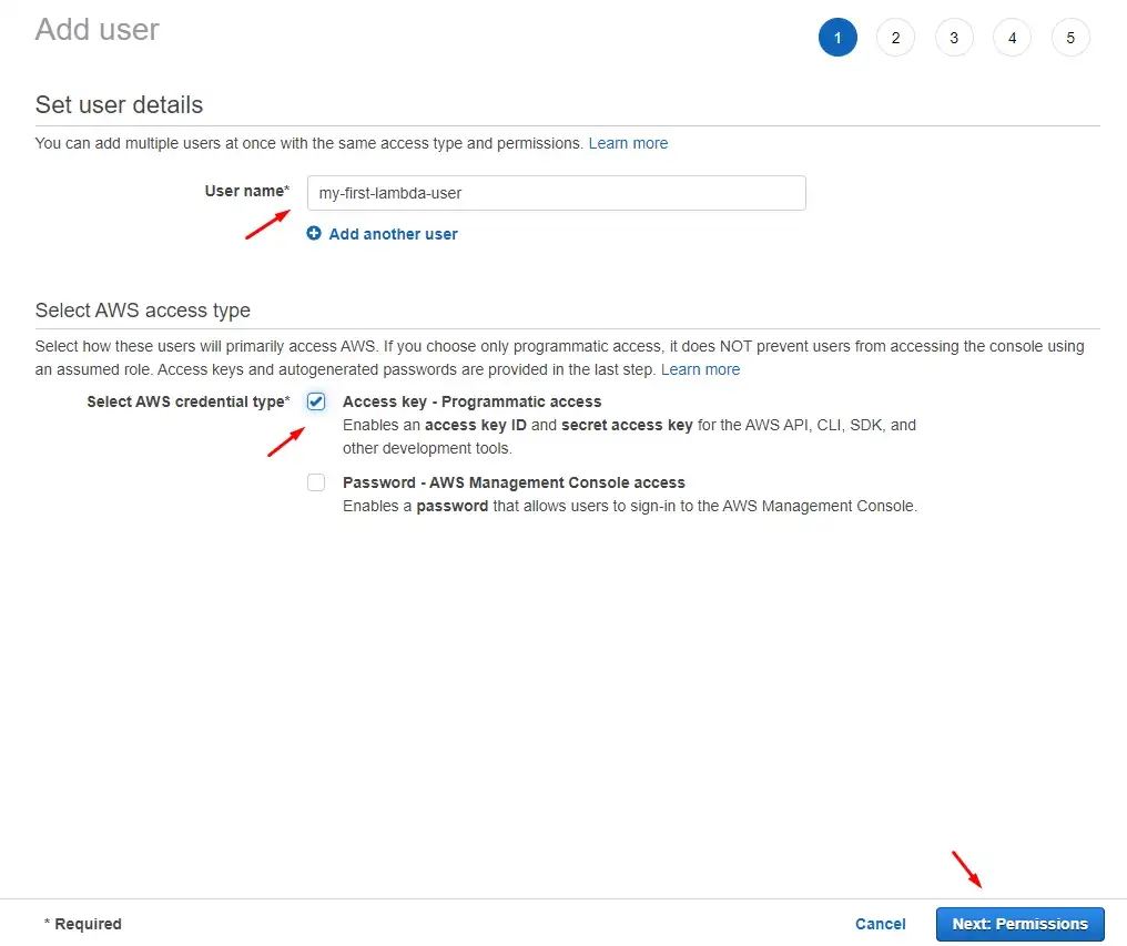 IAM User Setup