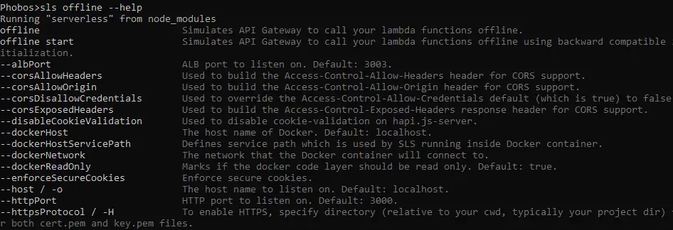 Serverless Offline Commands