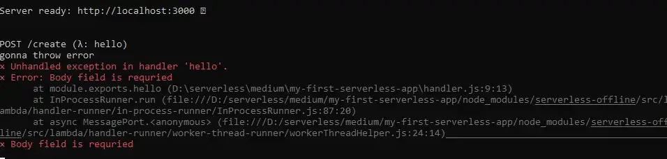 Errors in Terminal
