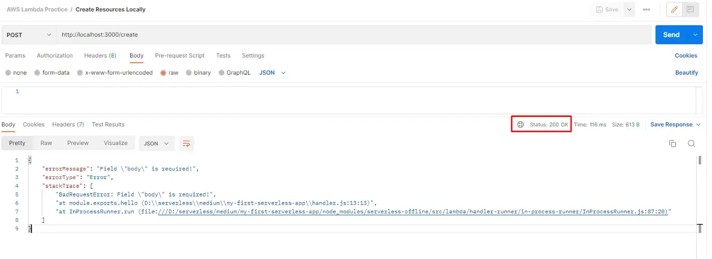 Status Code Issue