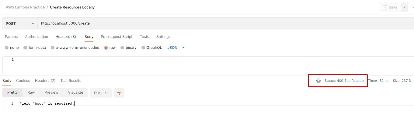 400 Status Code