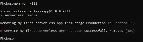 Removing Function from AWS