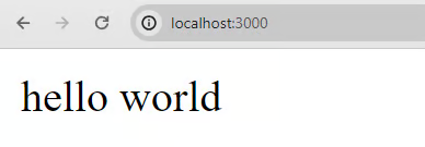 Hello world on port 3000