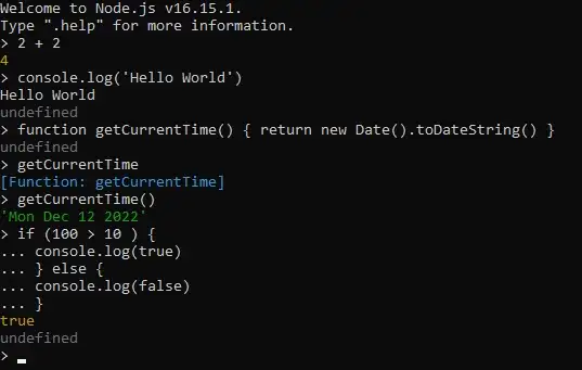 Multiline statements in REPL